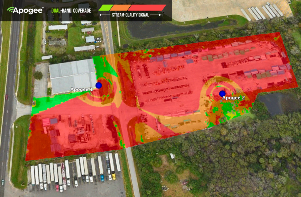 Coverage illustration from the original Two Apogees. Twenty Acres. Full Connectivity in a Metal-Dense Industrial Yard. story